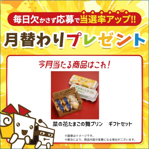 毎月豪華賞品が当たるキャンペーン