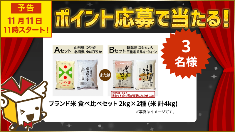 ブランド米 食べ比べセット 2kg×2種 (米 計4kg)