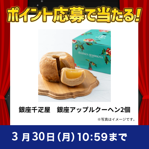 2026年3月ポイントで応募キャンペーン②銀座千疋屋　銀座アップルクーヘン2個