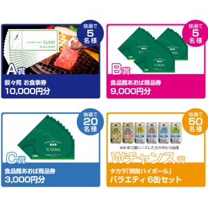 お食事券・商品券・宝酒造製品