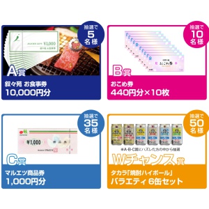 お食事券・おこめ券・商品券・宝酒造製品