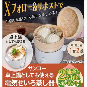 卓上鍋としても使える電気せいろ蒸し器