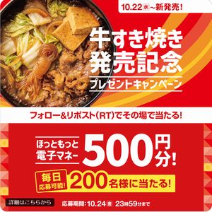 ほっともっと 電子マネー500円分