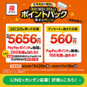 最大5,656円のPayPayポイント