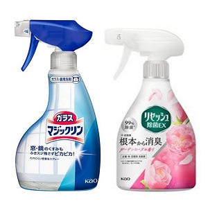 ガラスマジックリンとリセッシュ除菌EX