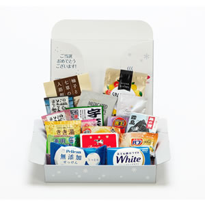 商品券と入浴剤と化粧石鹸など