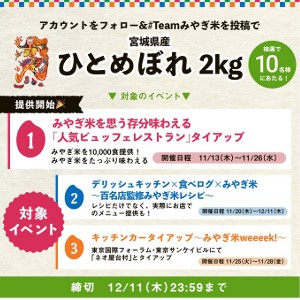 宮城県産ひとめぼれ 2kg