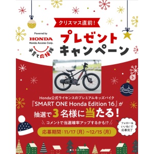 Honda公式ライセンス キッズバイク「SMART ONE Honda Edition（16インチ）」