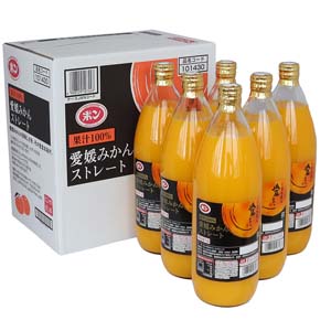 「ポン 愛媛みかんストレート」1Lビン