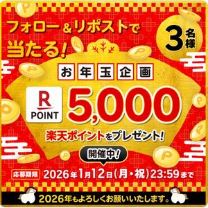 楽天ポイント5,000ポイント