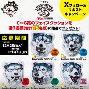 一番く じC賞～G賞のフェイスクッション