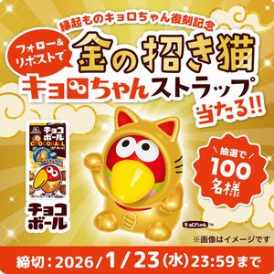 金の招き猫キョロちゃんストラップ