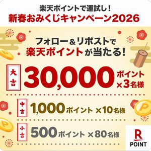楽天ポイント最大30,000ポイント