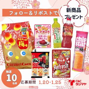梅フレーバーの新商品お菓子　他