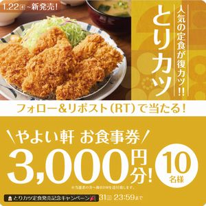 やよい軒お食事券3,000円分