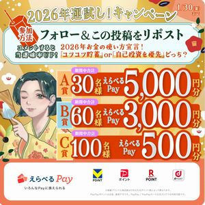 えらべるPay最大5,000円分