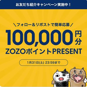 ZOZOポイント10万円分