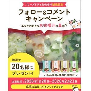「梅あそび」フリーズドライみそ汁4個セット