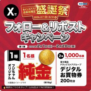 フジちゃん純金、デジタルお買物券