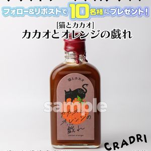 「猫とカカオ」カカオとオレンジの戯れ