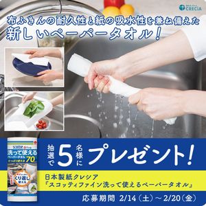 洗って使えるペーパータオル