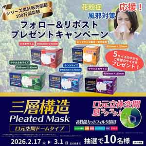 賞品画像：三層構造 口元空間ドームタイプマスク