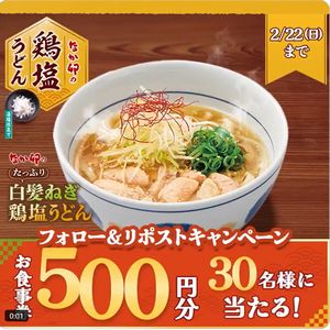 なか卯 お食事券500円分