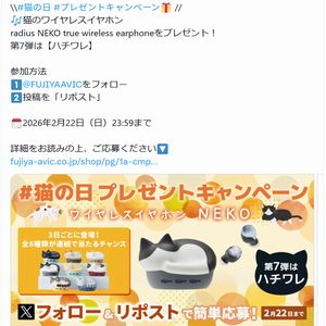 猫のワイヤレスイヤホン ハチワレ