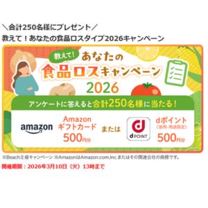 Amazonギフトカード500円分 他