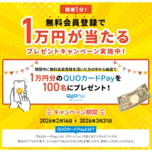 QUOカードPay10,000円分