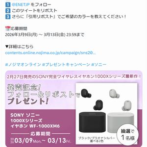 ソニー最新作ワイヤレスイヤホン