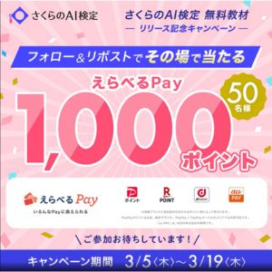 えらべるPay1,000ポイント