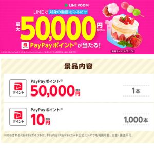 PayPayポイント5万円相当 他