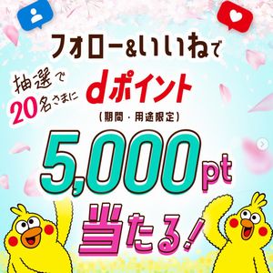 dポイント5,000ポイント
