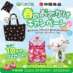 梅なでしこ+ふくにゃん折り畳み保冷バッグ
