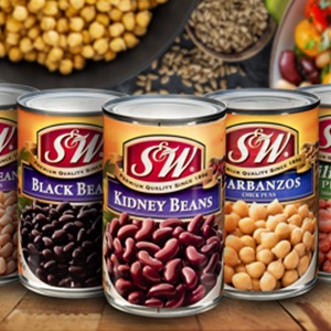 S＆W豆缶とビーツ缶６缶セット