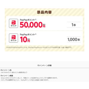 PayPayポイント5万円相当 他