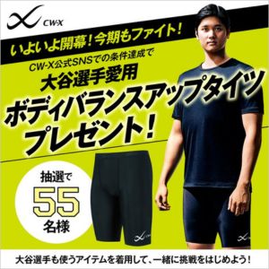 賞品画像：大谷選手愛用 ボディバランスアップタイツ