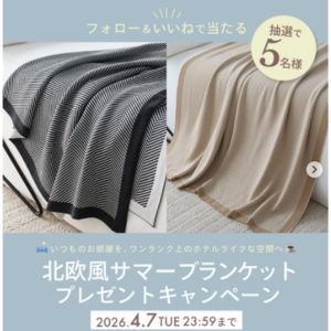 賞品画像：北欧風サマーブランケット