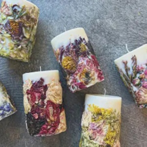 ドライフラワーキャンドル