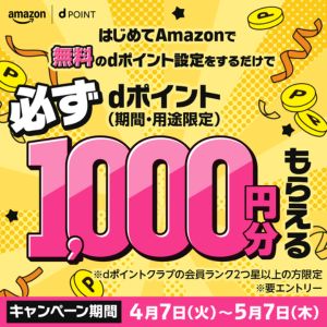 dポイント1,000ポイント
