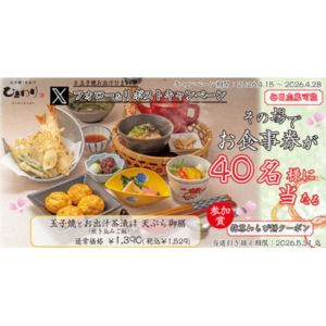 [大阪・兵庫・京都]「玉子焼とお出汁茶漬け天ぷら御膳」お食事券