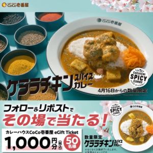 CoCo壱番屋eギフト1,000円分