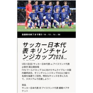 東京]サッカー日本代表 対 アイスランド代表 観戦ペアチケット - 無料