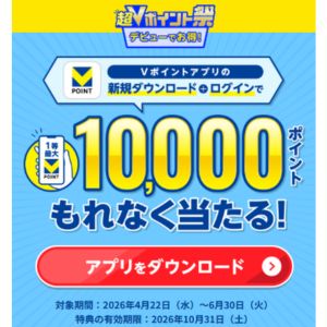 賞品画像：Vポイント最大1万ポイント