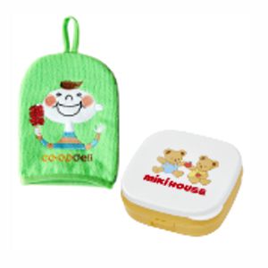 ミトンとミキハウスベビーおやつカップ