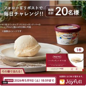 賞品画像：ハーゲンダッツギフト券
