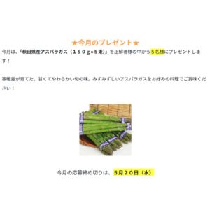 秋田県産アスパラガス 150g×5束