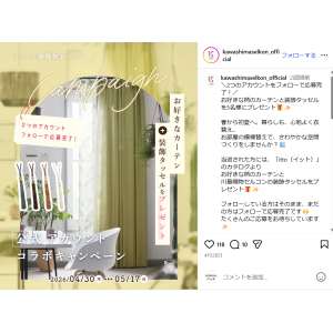 賞品画像：お好きな柄のカーテン＆装飾タッセル
