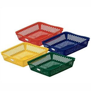 分類しやすいカラーバスケット４色セット